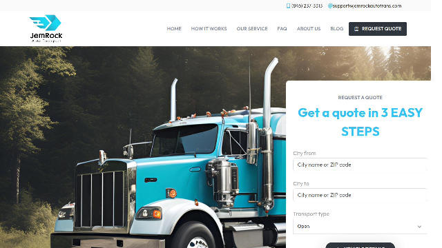 Jem Rock Auto Transport website