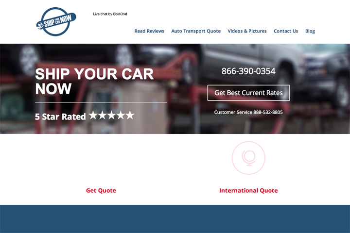 Ship Your Car Now website